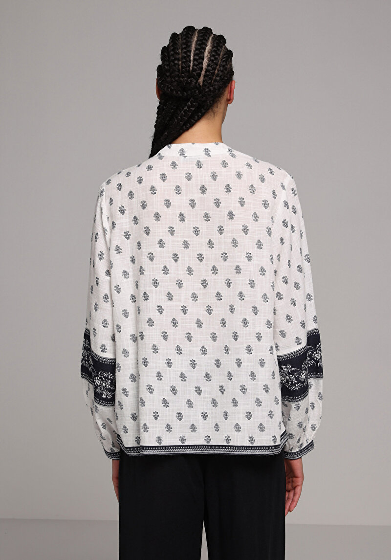 Imagine a Bluza Cu Maneca Lunga De Dama Alb Fashion Fit  Cl1078712