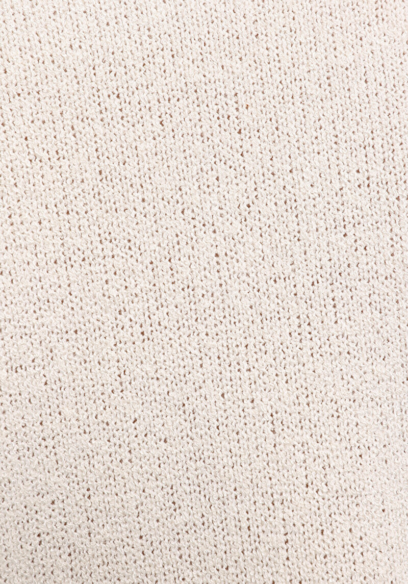 Imagine a Pulover Cu Mâneci Scurte De Dama Ecru Relaxed Fit  Cl1078785