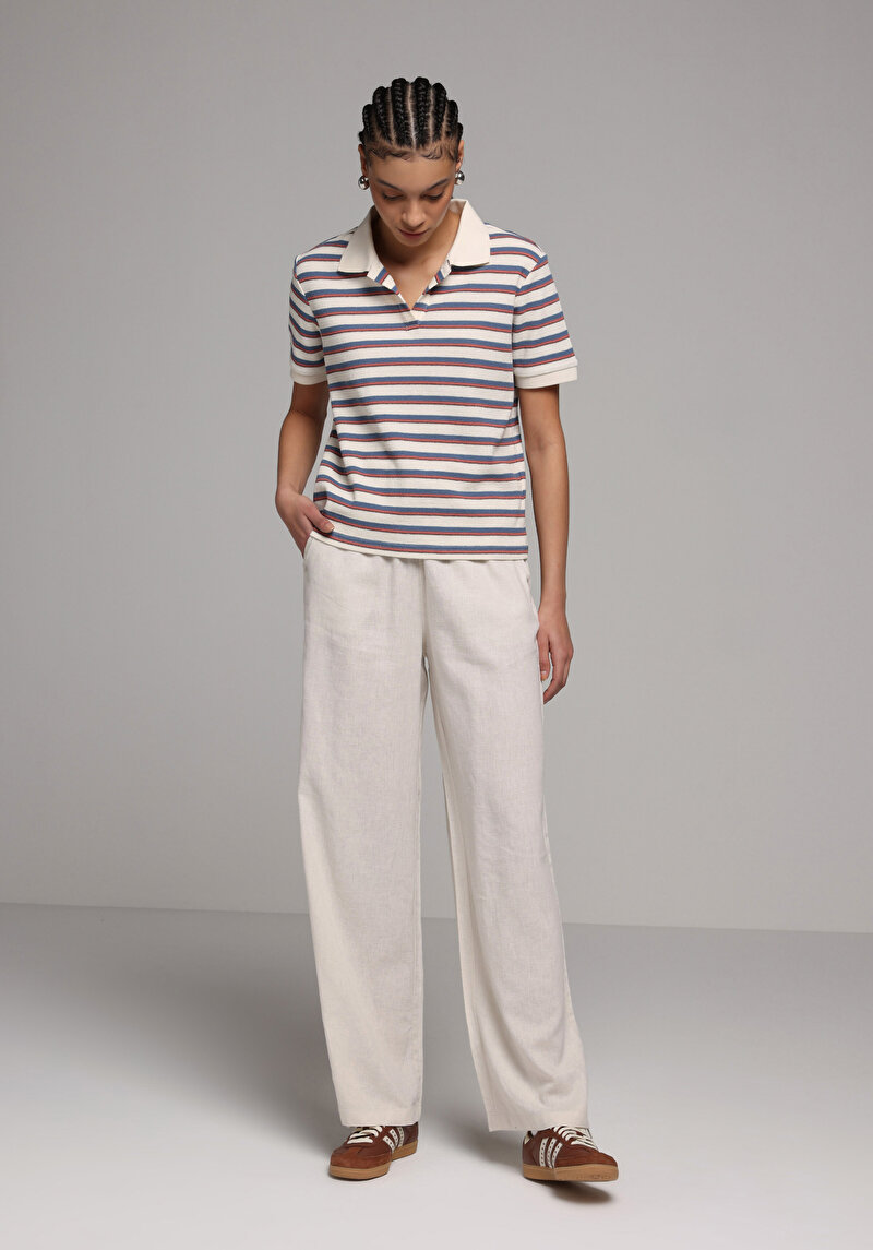 Imagine a Pantaloni De Dama Bej Regular Fit  Cl1079432