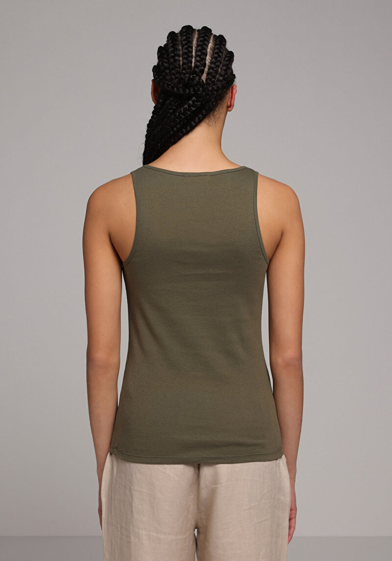 Afișați detalii pentru Maiou De Dama Kaki Slim Fit  Cl1079770