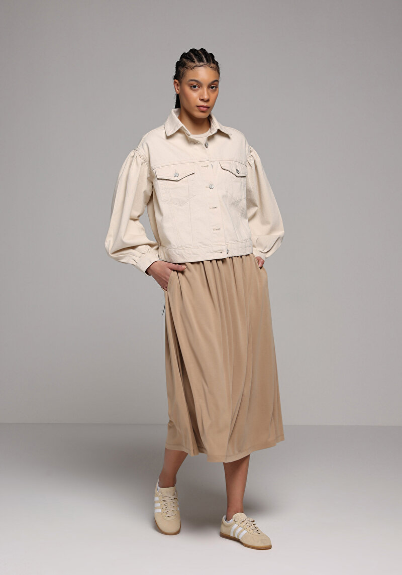 Imagine a Fusta De Dama Bej Regular Fit Cl1078281