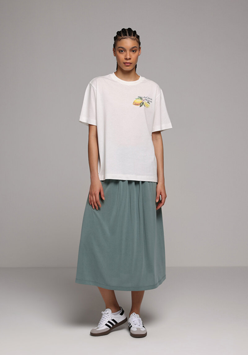 Imagine a Fusta De Dama Verde Regular Fit Cl1078281