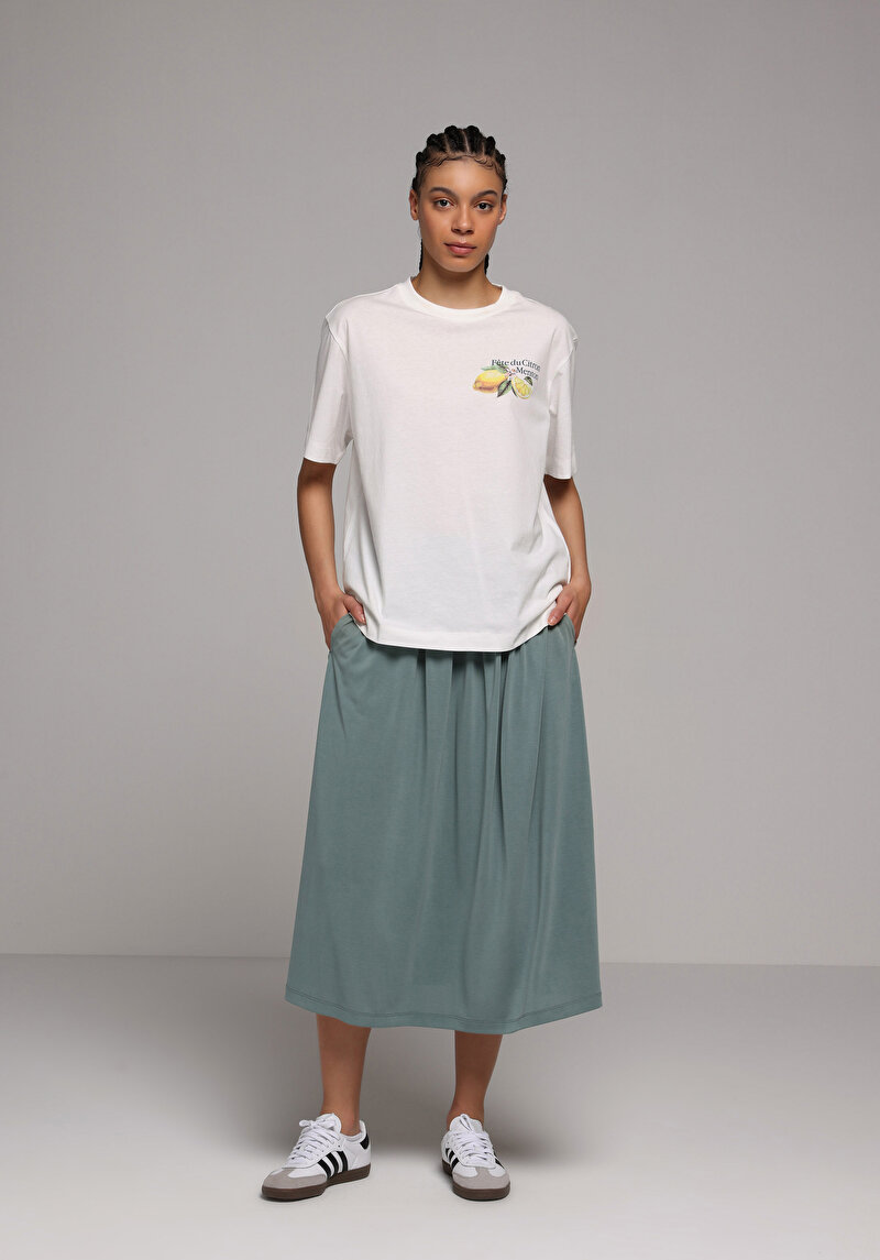 Imagine a Fusta De Dama Verde Regular Fit  Cl1078281