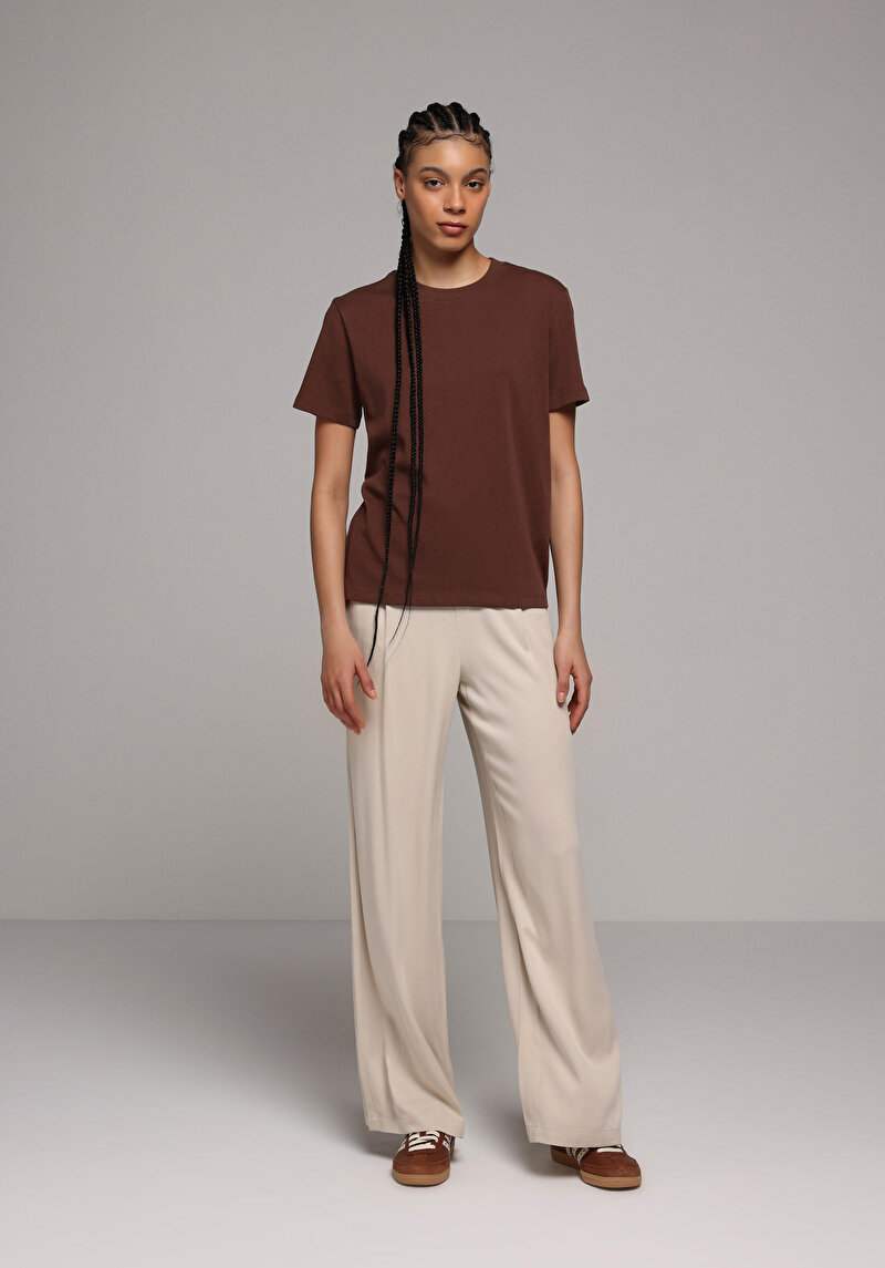 Imagine a Tricou Cu Maneca Scurta De Dama Maro Regular Fit  Cl1078623