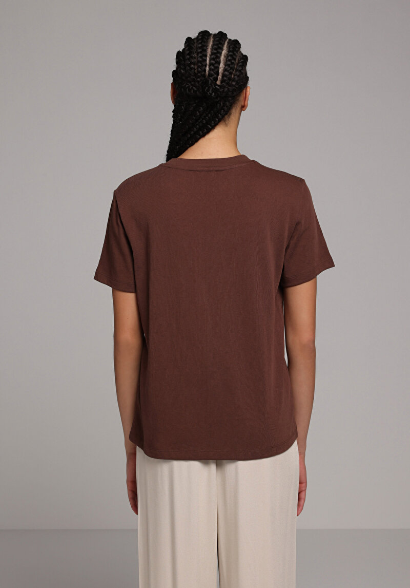 Imagine a Tricou Cu Maneca Scurta De Dama Maro Regular Fit Cl1078623