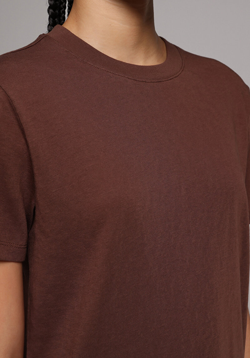 Imagine a Tricou Cu Maneca Scurta De Dama Maro Regular Fit Cl1078623