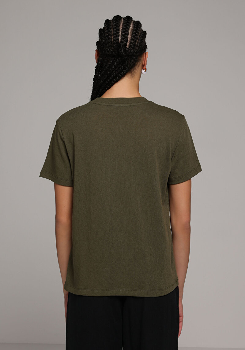 Imagine a Tricou Cu Maneca Scurta De Dama Kaki Regular Fit Cl1078623