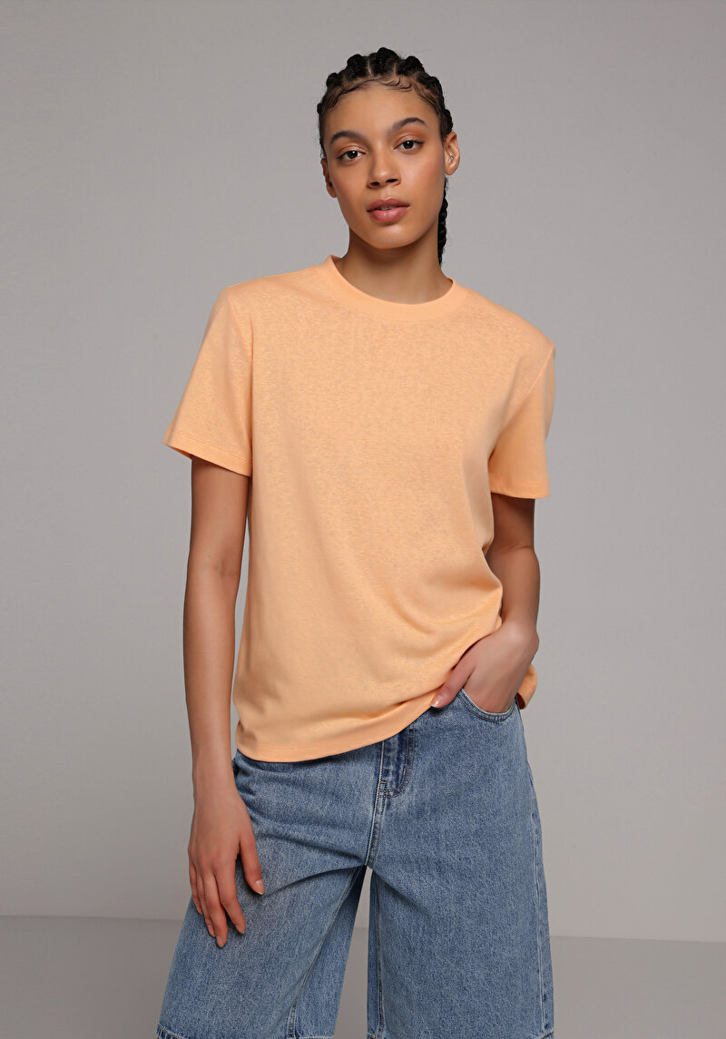 Imagine a Tricou Cu Maneca Scurta De Dama Somon Regular Fit  Cl1078623