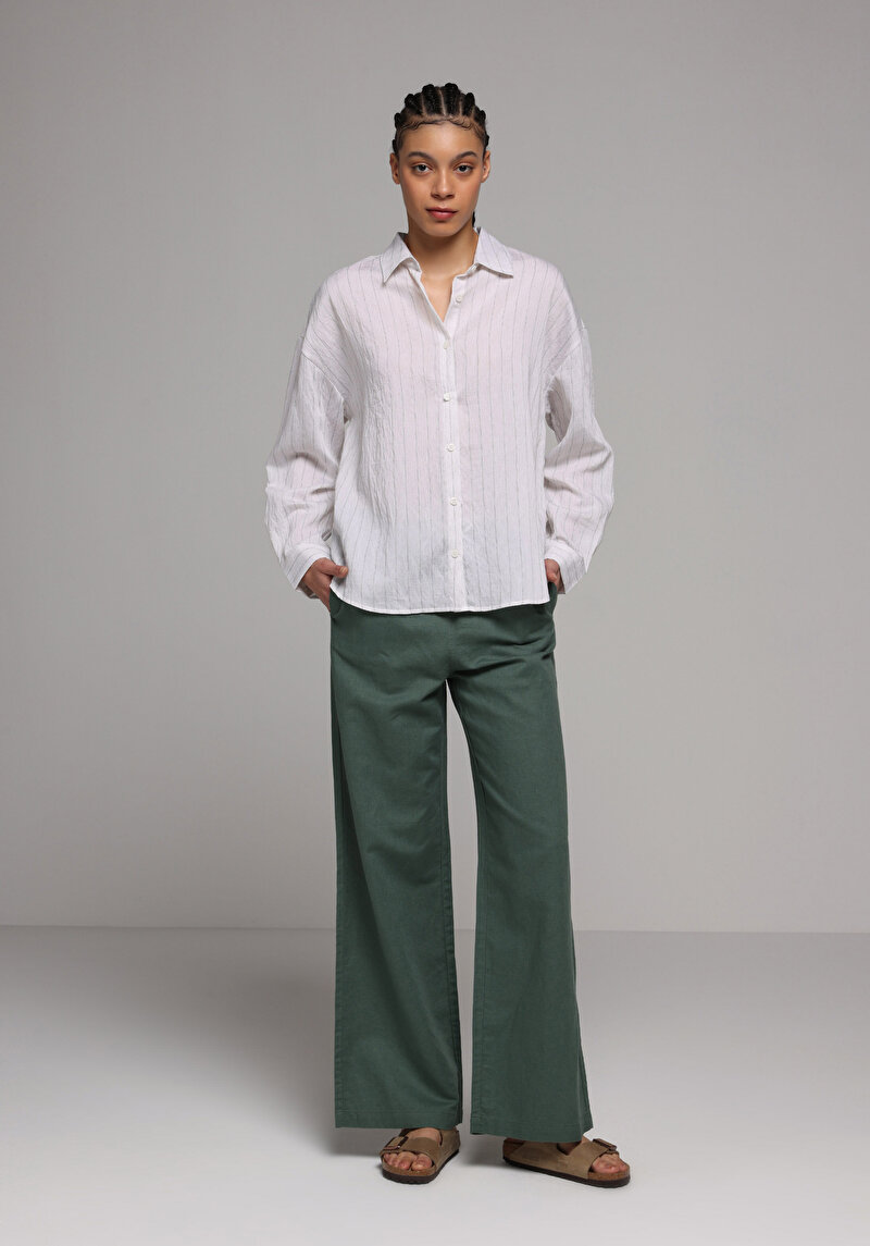 Imagine a Camasa Cu Maneca Lunga De Dama Alb Fashion Fit Cl1078967