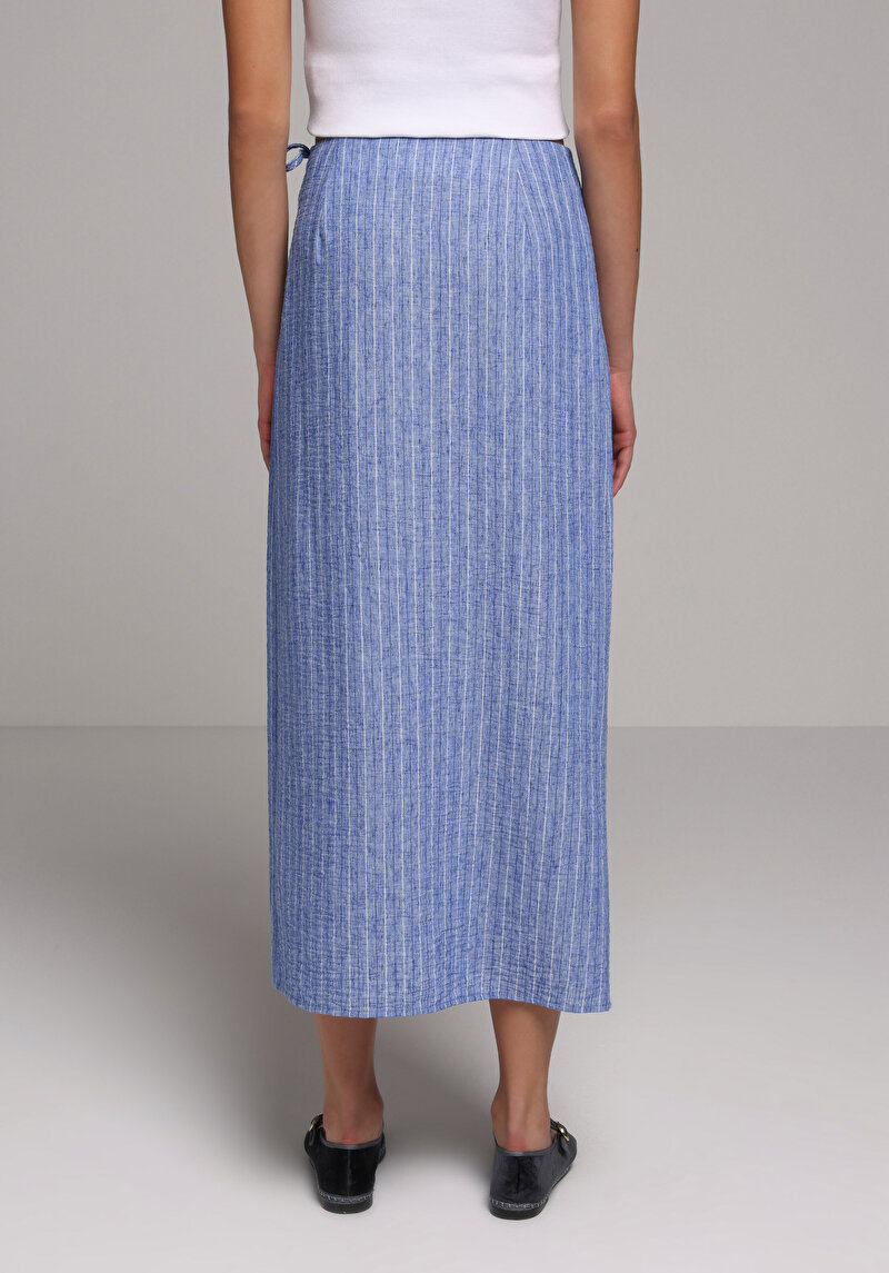 Imagine a Fusta De Dama Albastru Midi  Cl1079017