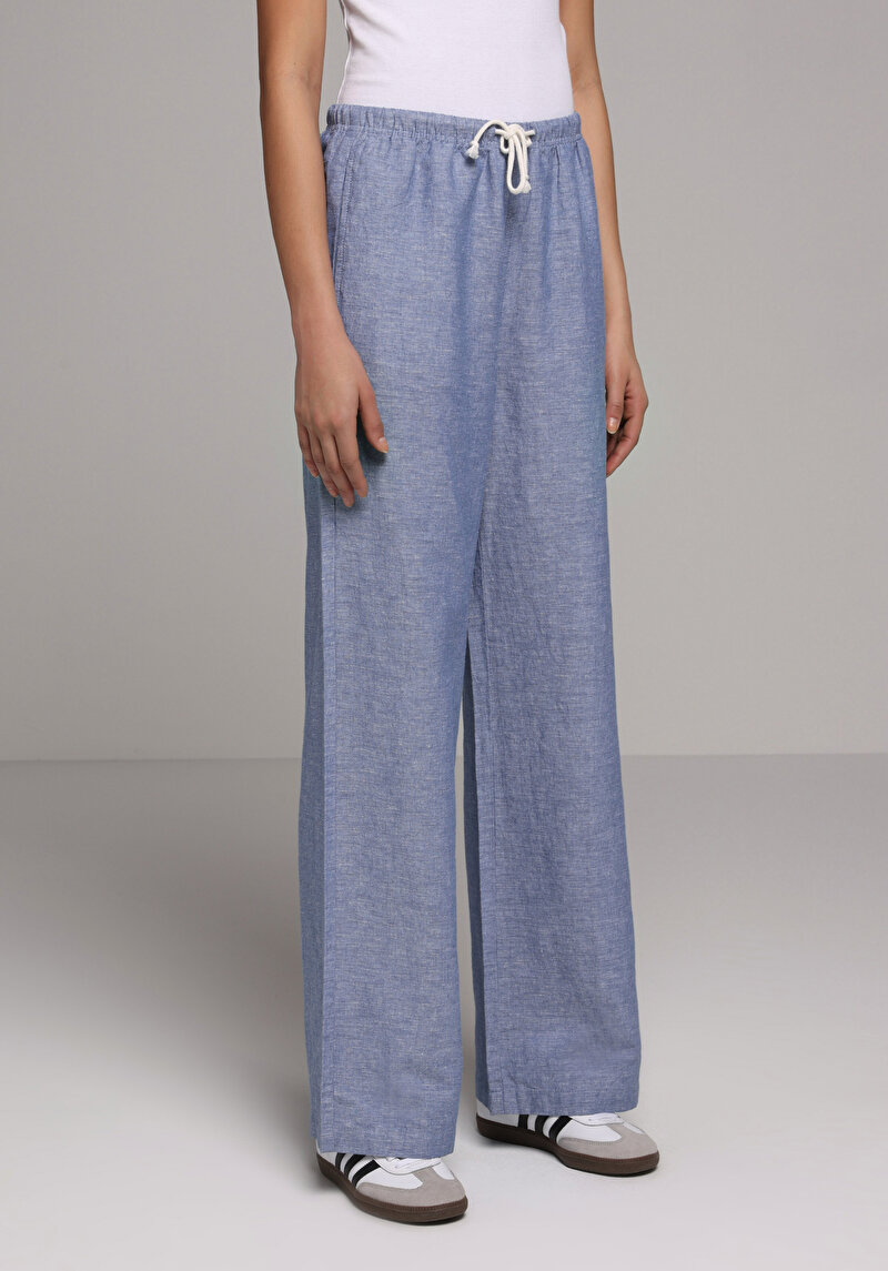 Imagine a Pantaloni De Dama Albastru Regular Fit Cl1079161