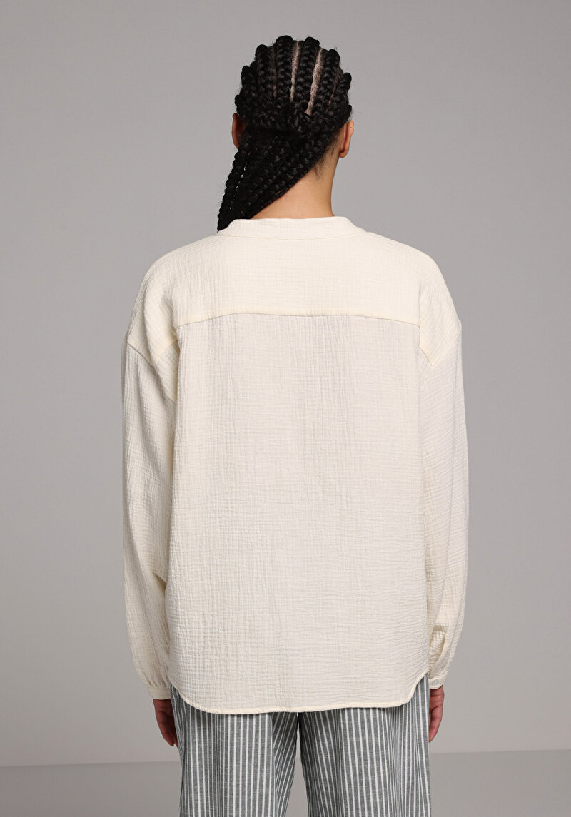 Imagine a Camasa Cu Maneca Lunga De Dama Galben Fashion Fit  Cl1079163