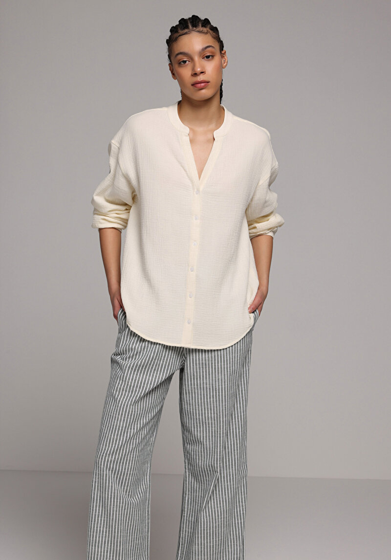 Imagine a Camasa Cu Maneca Lunga De Dama Galben Fashion Fit Cl1079163