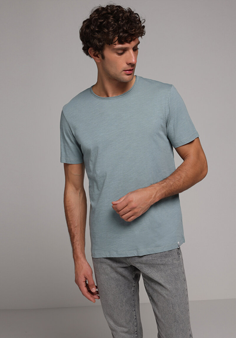 Imagine a Tricou Cu Maneca Scurta De Barbati Verde Regular Fit Cl1058580