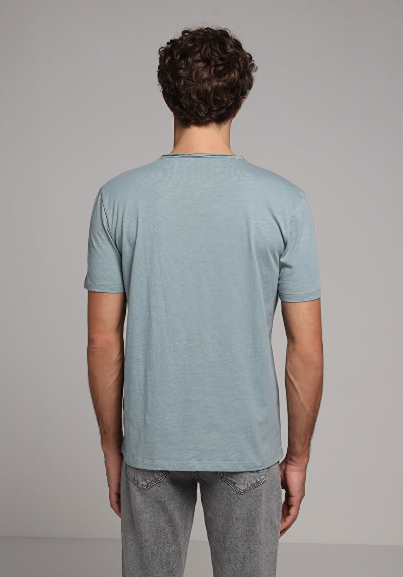 Imagine a Tricou Cu Maneca Scurta De Barbati Verde Regular Fit Cl1058580