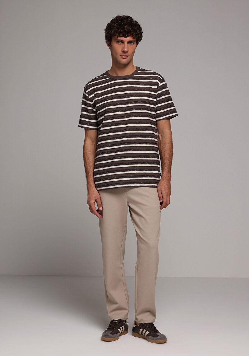 Imagine a Pantaloni De Barbati Bej Regular Fit  Cl1077421