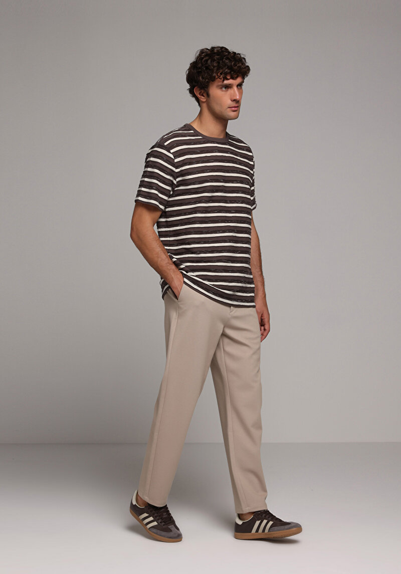 Imagine a Pantaloni De Barbati Bej Regular Fit  Cl1077421