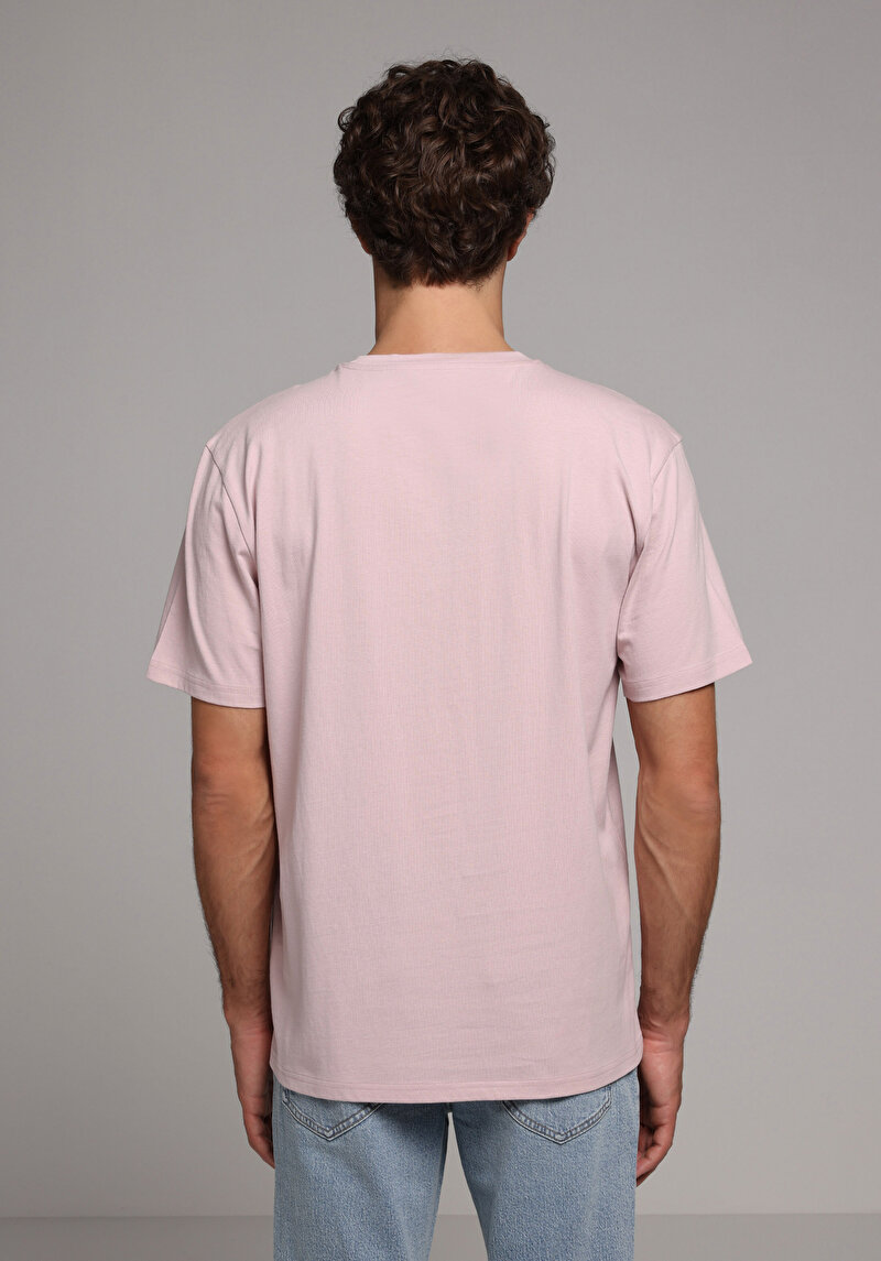 Imagine a Tricou Cu Maneca Scurta De Barbati Roz Comfort Fit Cl1079064