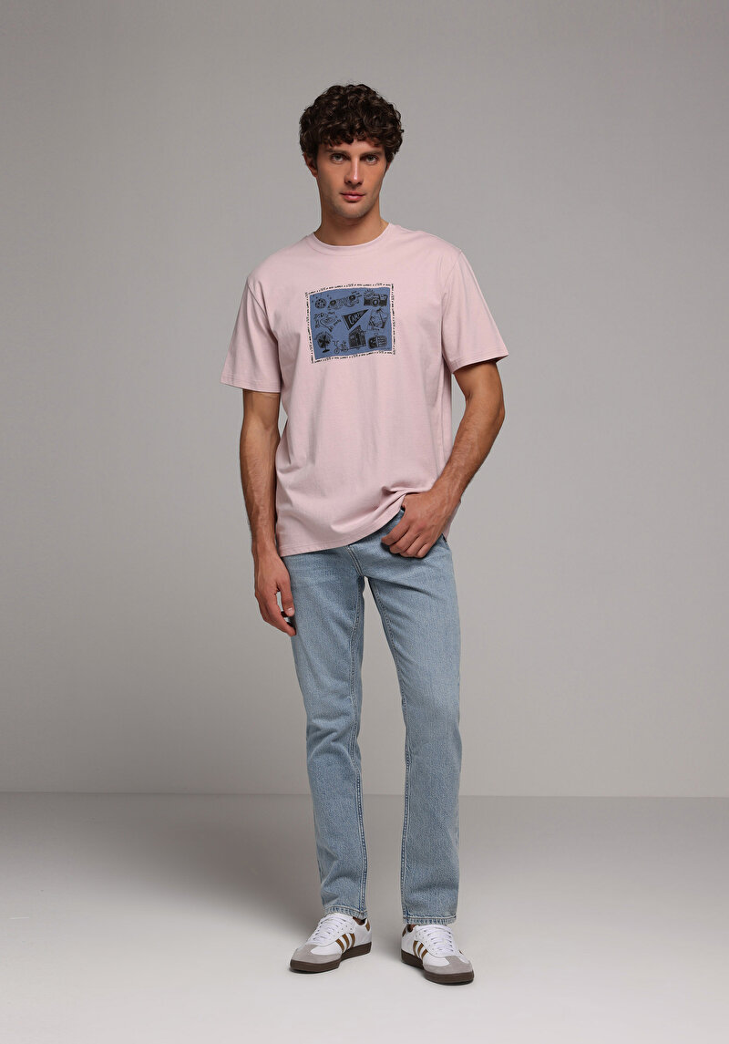 Afișați detalii pentru Tricou Cu Maneca Scurta De Barbati Roz Comfort Fit  Cl1079064