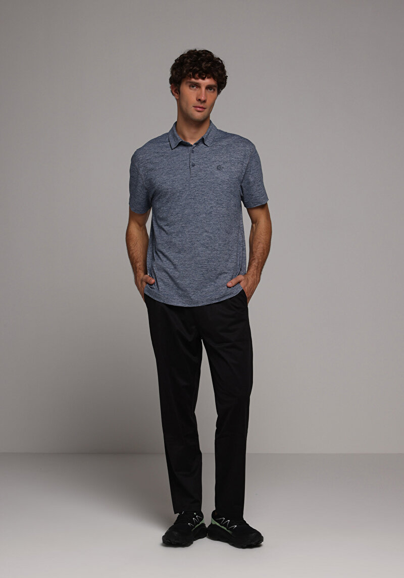 Imagine a Tricou Polo Cu Maneca Scurta De Barbati Albastru Marin Comfort Fit Cl1079071