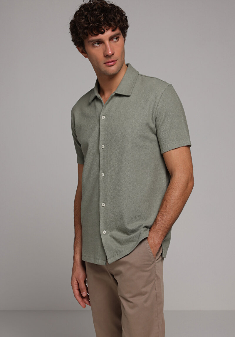 Imagine a Tricou Polo Cu Maneca Scurta De Barbati Verde Regular Fit Cl1079085