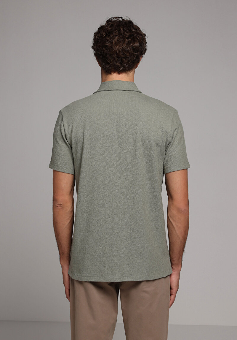 Imagine a Tricou Polo Cu Maneca Scurta De Barbati Verde Regular Fit Cl1079085