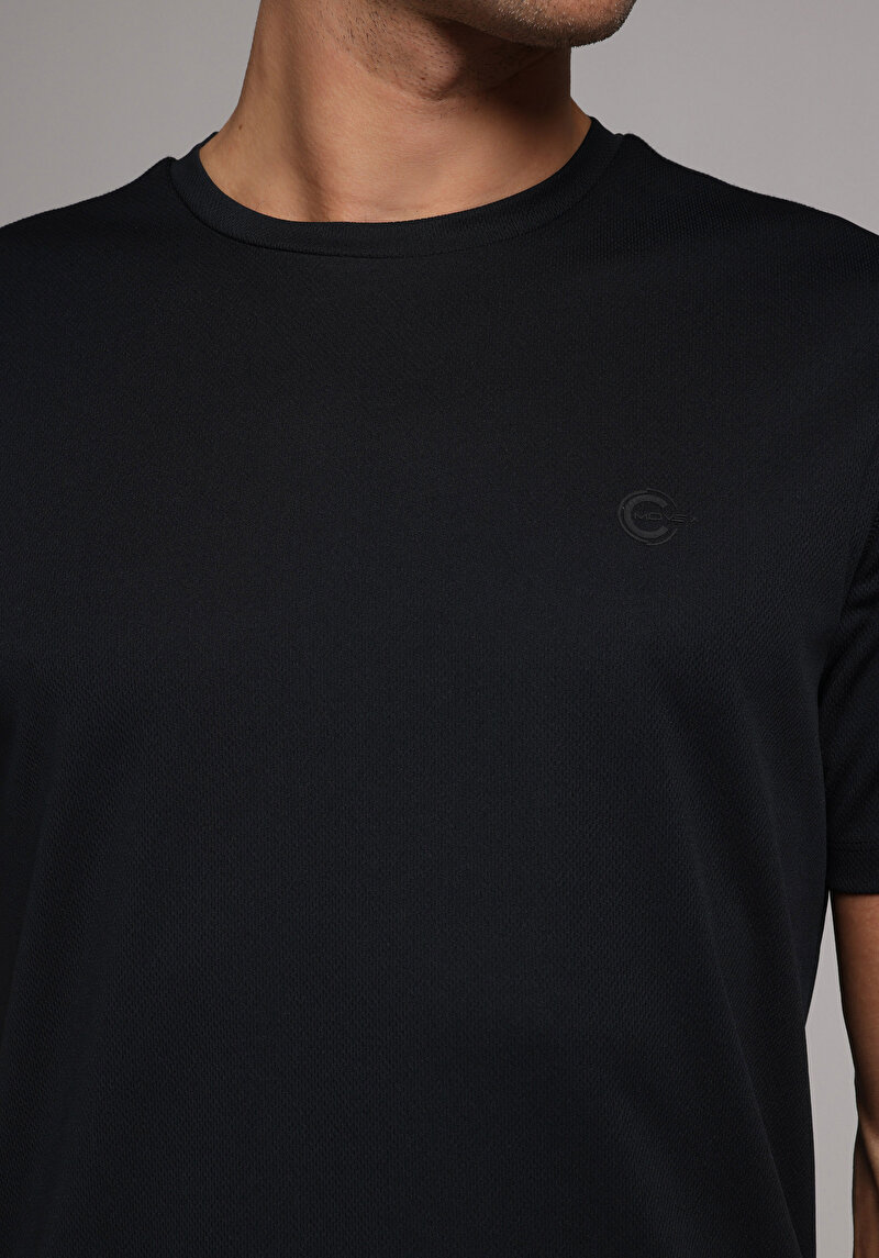 Imagine a Tricou Cu Maneca Scurta De Barbati Negru Regular Fit  Cl1079288