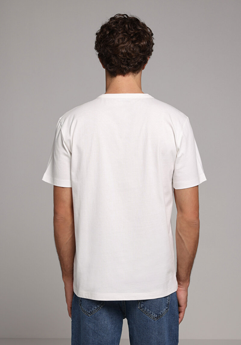 Imagine a Tricou Cu Maneca Scurta De Barbati Alb Comfort Fit Cl1079295