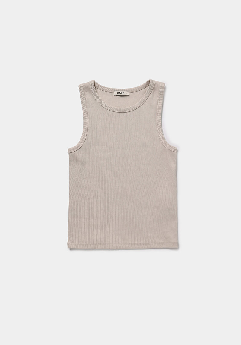 Afișați detalii pentru Maiou De Dama Bej Slim Fit  Cl1064021