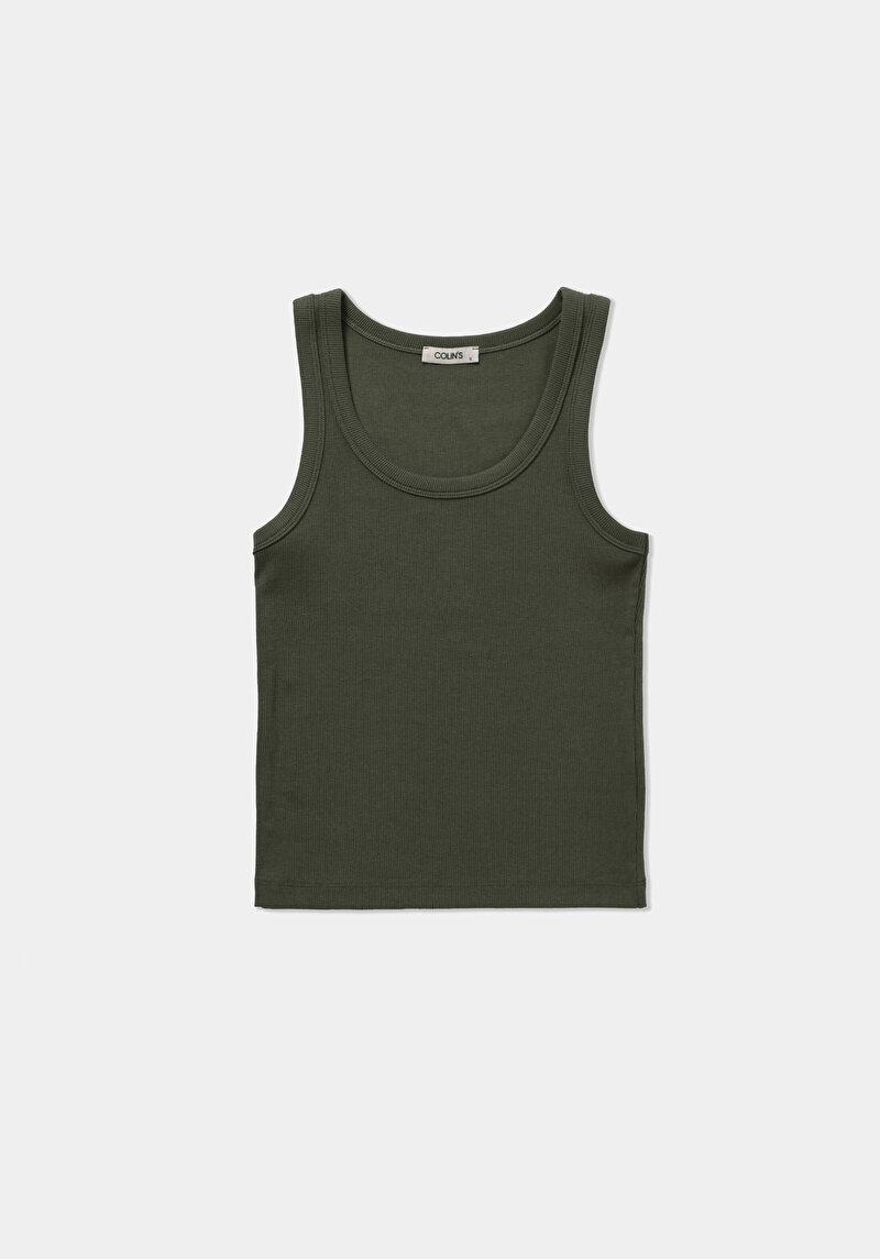 Afișați detalii pentru Maiou De Dama Kaki Slim Fit  Cl1078619