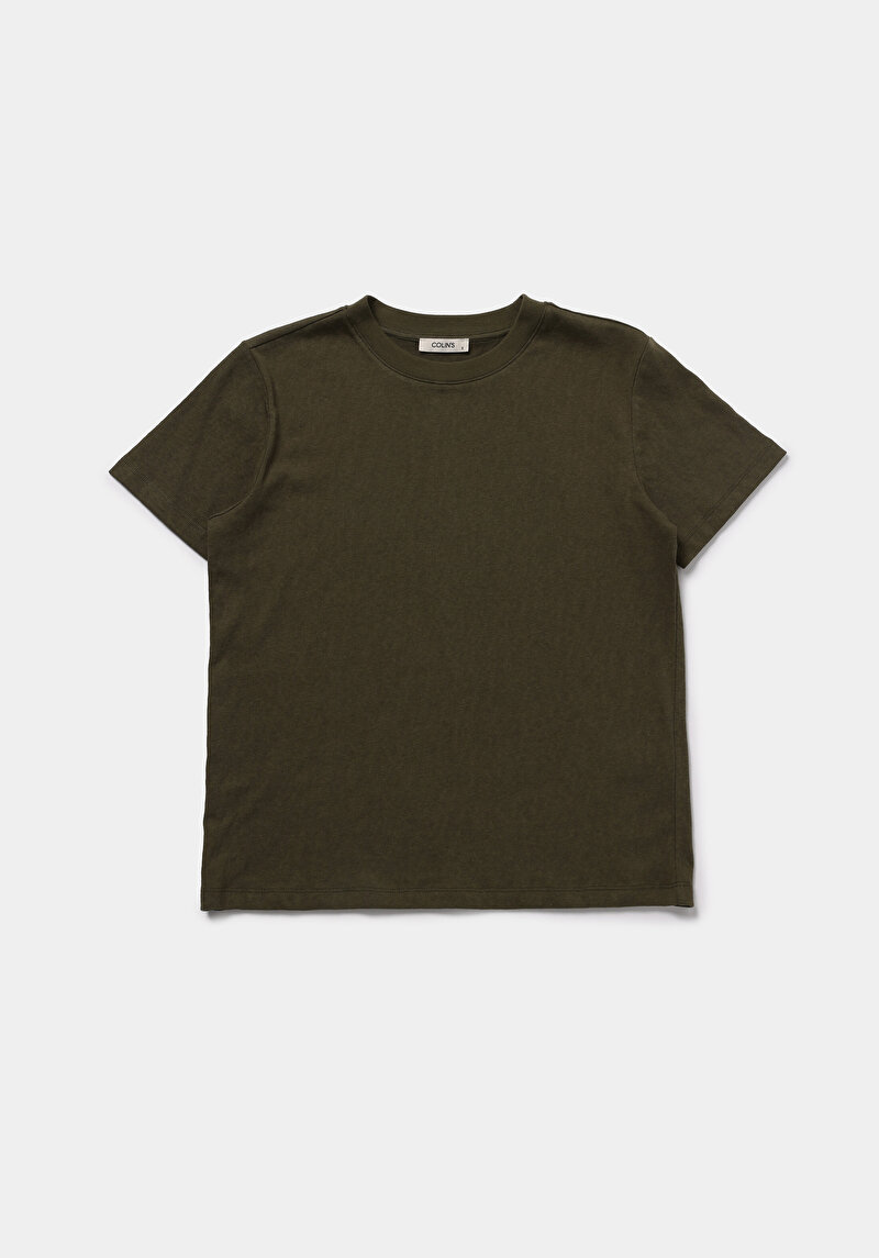 Imagine a Tricou Cu Maneca Scurta De Dama Kaki Regular Fit  Cl1078623