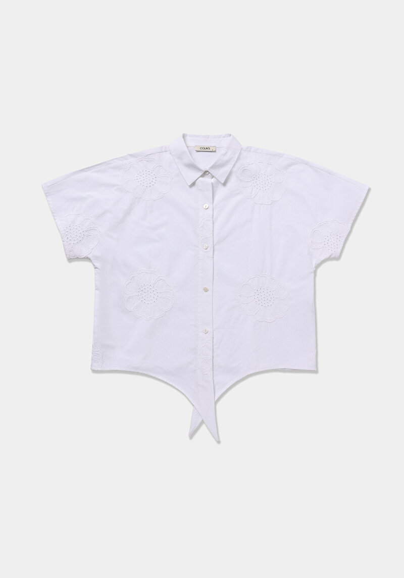 Imagine a Camasa Cu Maneca Scurta De Dama Alb Fashion Fit  Cl1078745