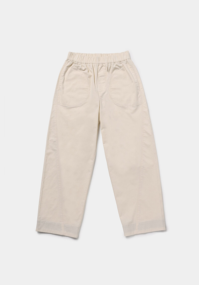 Afișați detalii pentru Pantaloni De Dama Ecru Regular Fit  Cl1079169