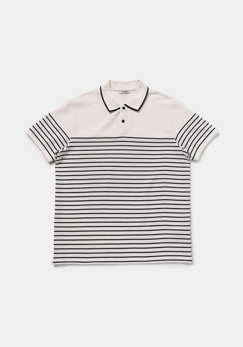 Imagine a Tricou Polo Cu Maneca Scurta De Barbati Alb Regular Fit  Cl1079298