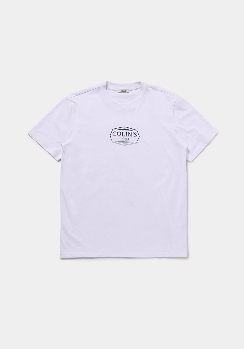 Imagine a Tricou Cu Maneca Scurta De Barbati Alb Regular Fit  Cl1079495