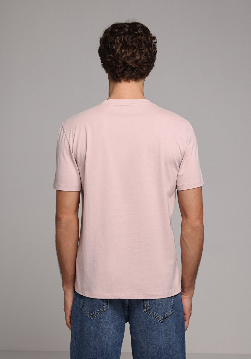 Imagine a Tricou Cu Maneca Scurta De Barbati Roz Regular Fit  Cl1073961