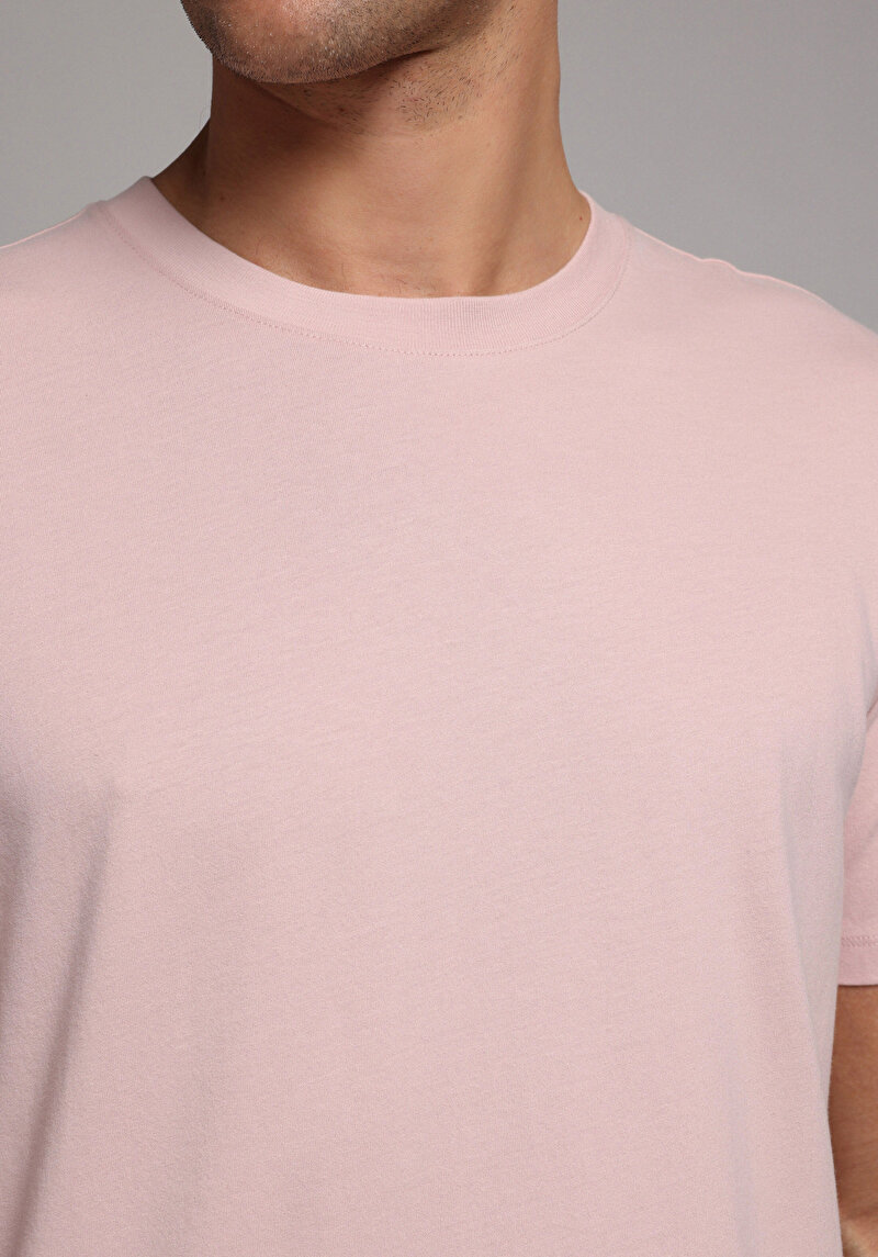 Imagine a Tricou Cu Maneca Scurta De Barbati Roz Regular Fit Cl1073961