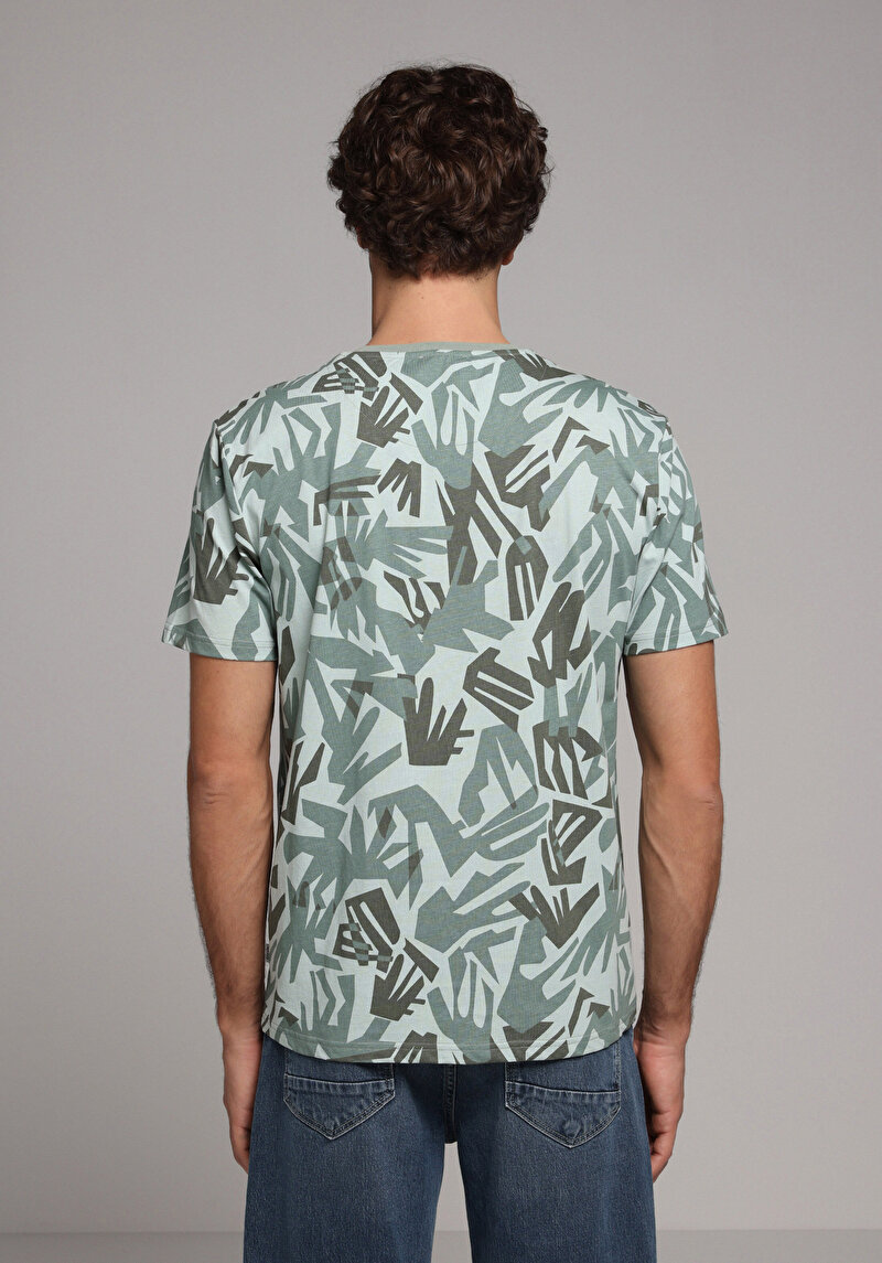 Imagine a Tricou Cu Maneca Scurta De Barbati Verde Regular Fit Cl1079285