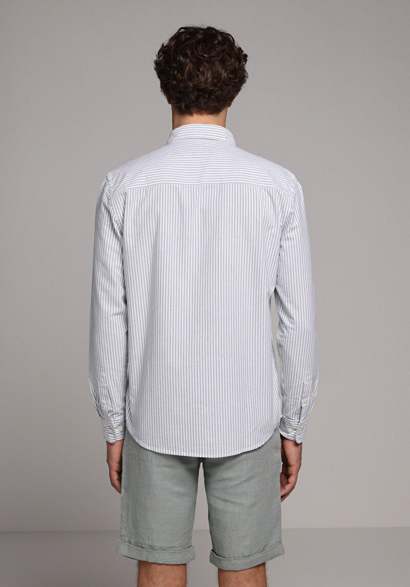 Imagine a Camasa Cu Maneca Lunga De Barbati  Regular Fit  Cl1079703