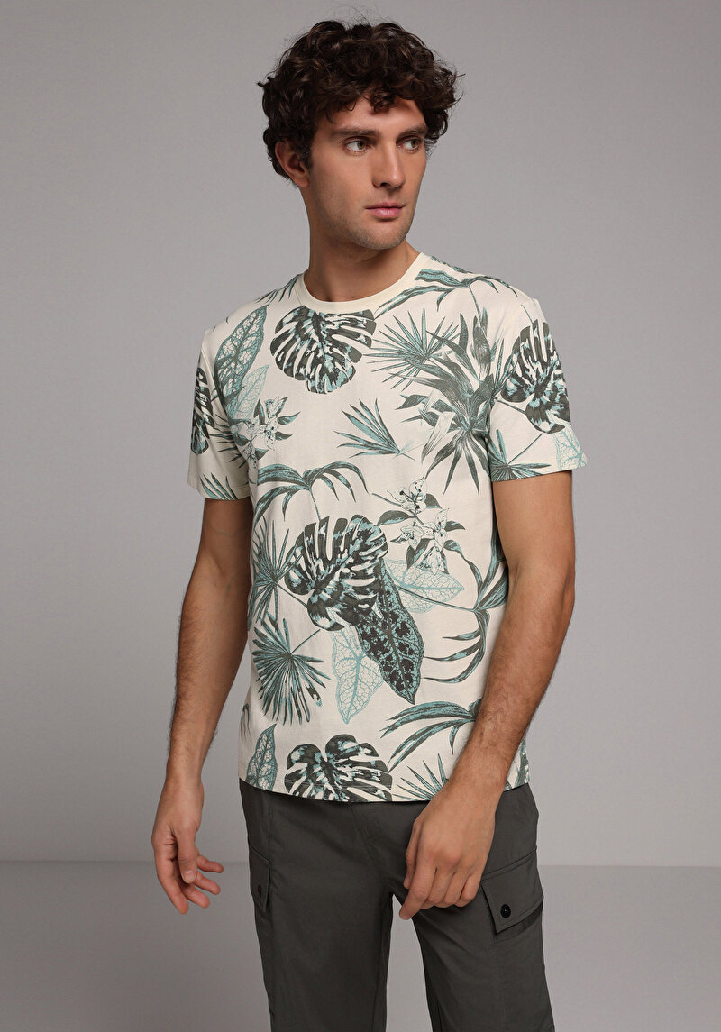 Imagine a Tricou Cu Maneca Scurta De Barbati Verde Regular Fit Cl1079907