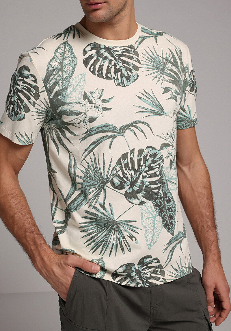 Imagine a Tricou Cu Maneca Scurta De Barbati Verde Regular Fit Cl1079907