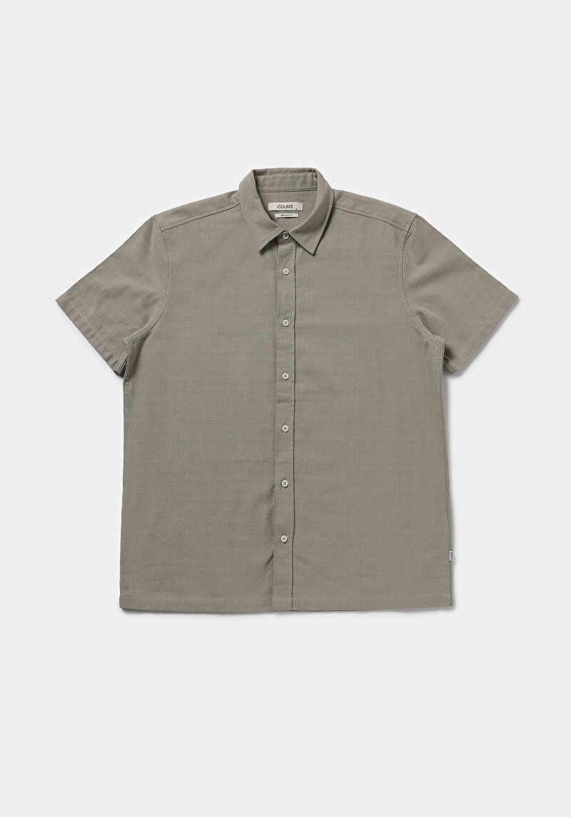 Imagine a Camasa Cu Maneca Scurta De Barbati Verde Regular Fit  Cl1078375