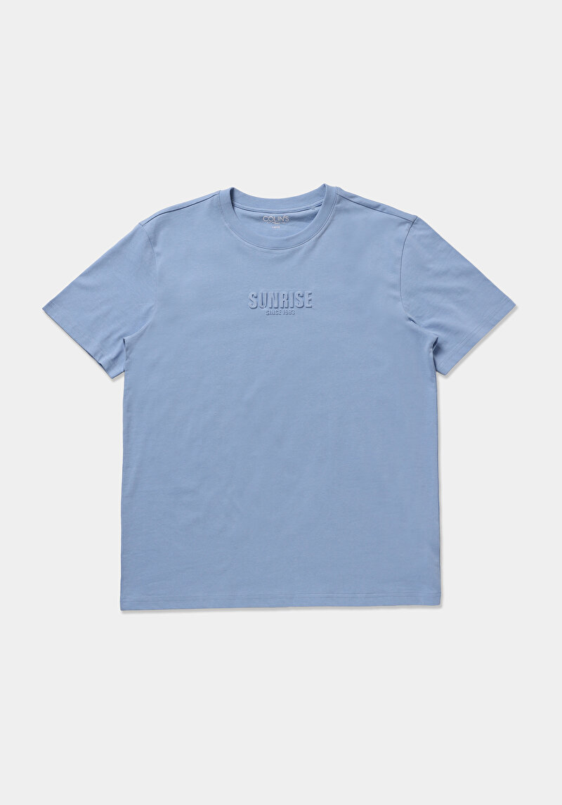 Imagine a Tricou Cu Maneca Scurta De Barbati Albastru Comfort Fit  Cl1078812