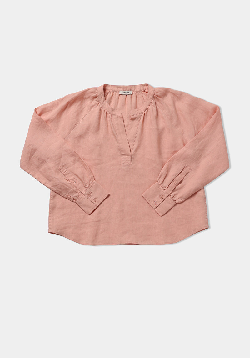 Imagine a Camasa Cu Maneca Lunga De Dama Somon Fashion Fit  Cl1079050