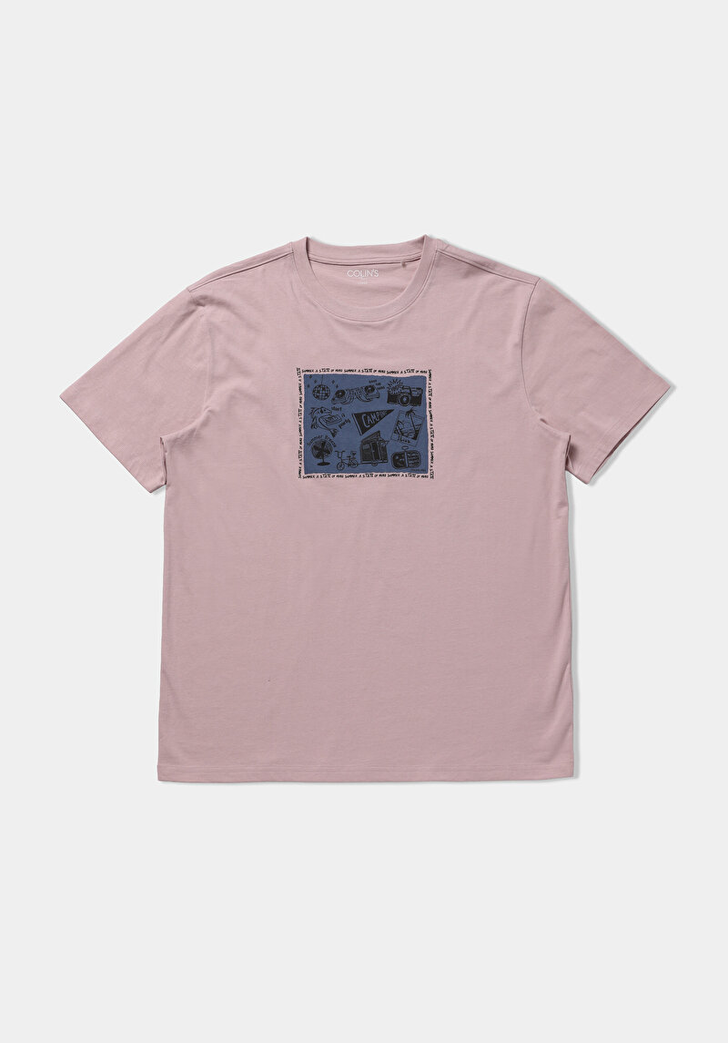 Afișați detalii pentru Tricou Cu Maneca Scurta De Barbati Roz Comfort Fit  Cl1079064