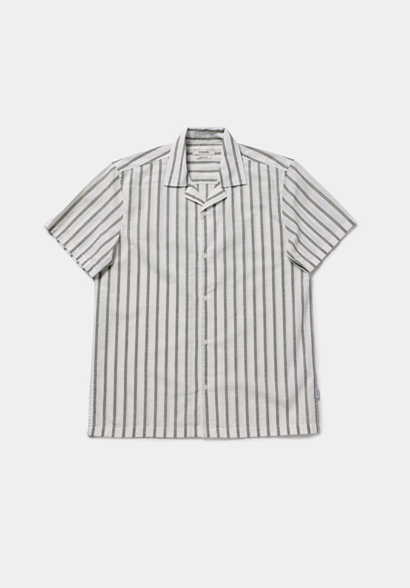 Imagine a Camasa Cu Maneca Scurta De Barbati Verde Regular Fit  Cl1079442