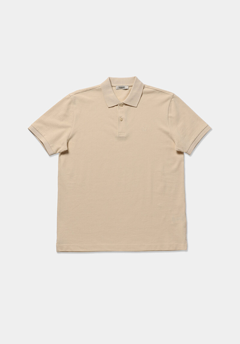 Imagine a Tricou Polo Cu Maneca Scurta De Barbati Galben Regular Fit  Cl1073960