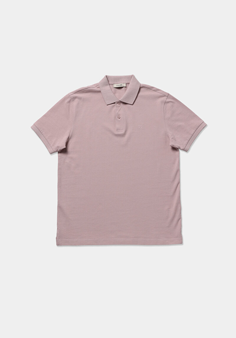 Imagine a Tricou Polo Cu Maneca Scurta De Barbati Roz Regular Fit  Cl1073960