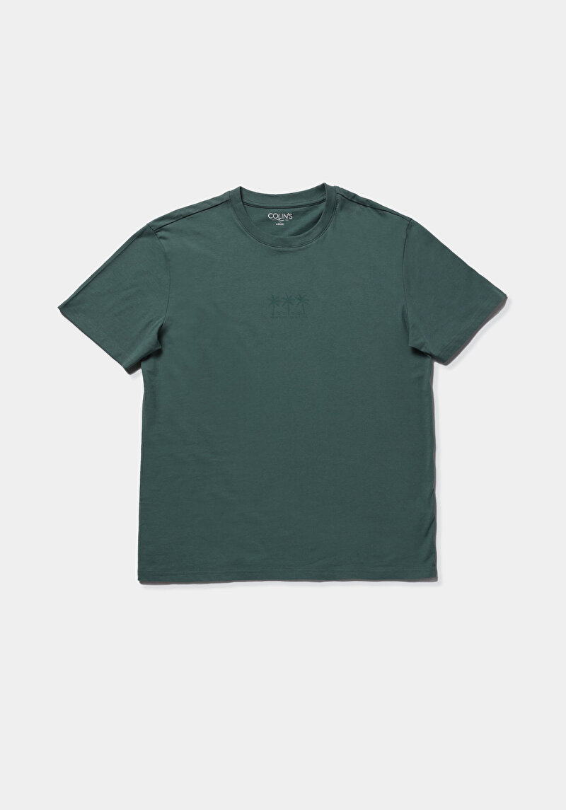 Imagine a Tricou Cu Maneca Scurta De Barbati Verde Regular Fit  Cl1079052