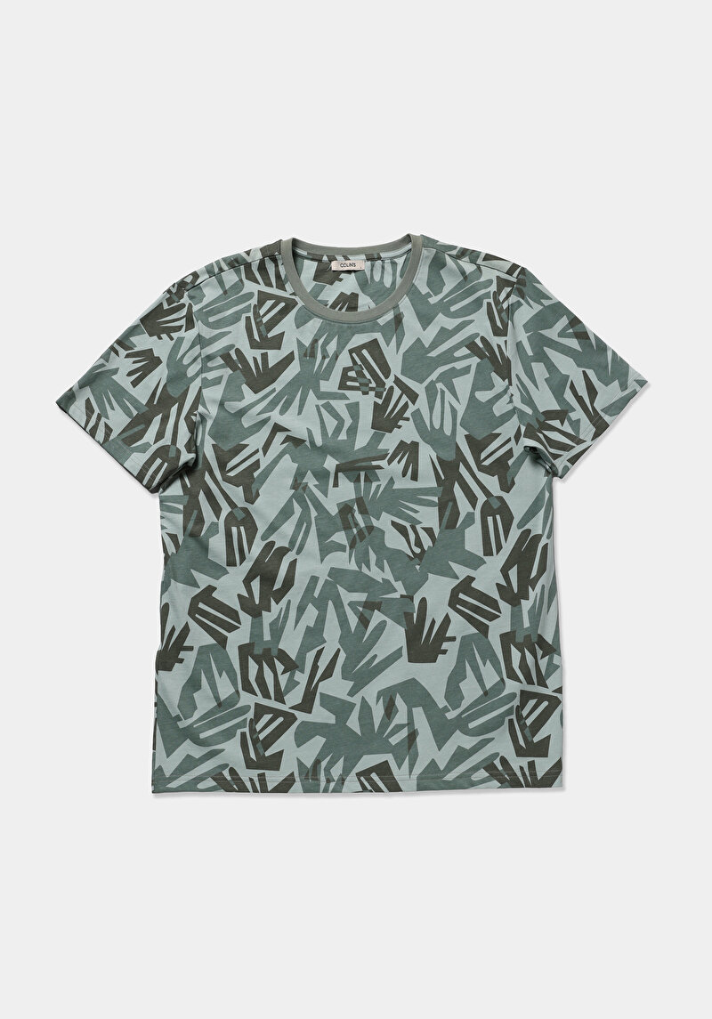 Imagine a Tricou Cu Maneca Scurta De Barbati Verde Regular Fit  Cl1079285